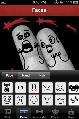 App Cool Finger Faces